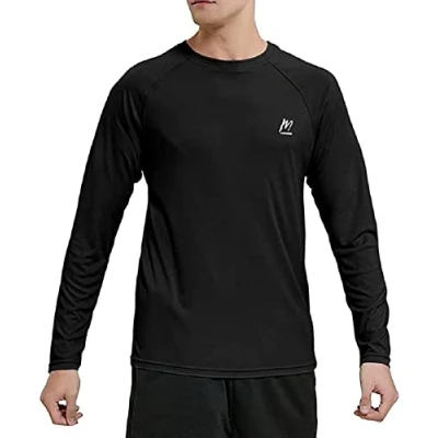 Bild av MeetHoo Rashguard herr, UV skjorta, rash väst, skydd, simtröja, UPF 50 kortärmad för surfing, simning, löpning