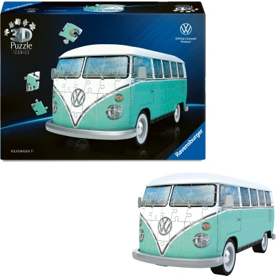 Bild av 3D Puzzle 162 Teile Iconics: Volkswagen T1: Eine wahre Ikone im Modellformat