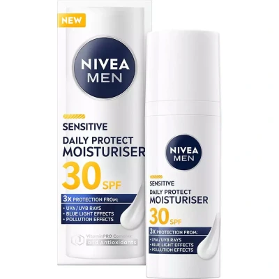 Bild av Nivea Men Sensitive Daily Protect Moisturiser SPF30 50ml