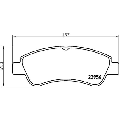 Bild av HELLA 8DB 355 011 071 Jeu de plaquettes frein non préparé pour indicateur d&#039;usure avec vis d&#039;étrier accessoires