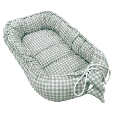 Bild av molis&amp;co. Babyboet 90 x 50 cm. Reducerare för spjälsäng eller co sovande häckar nyfödda. Bomull, bärbar resesäng spädbarn. Mint Tea, OEKO TEX 100