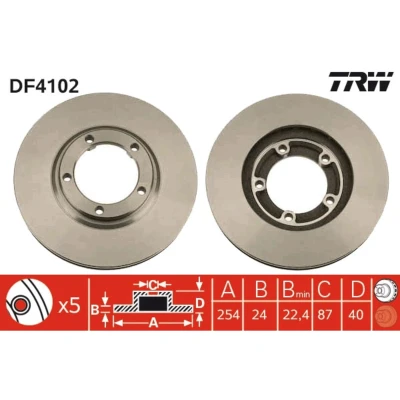 Bild av Bromsskiva TRW DF4102
