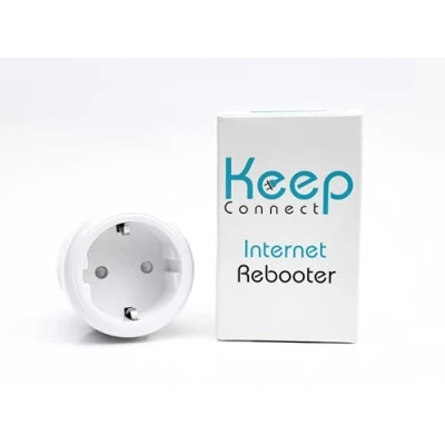 Bild av Keep Connect Router Wi Fi Reset Device, Monitors Connectivity and Resets When Required. No App Necessary. If you enter a phone number it will send texts upon resets.