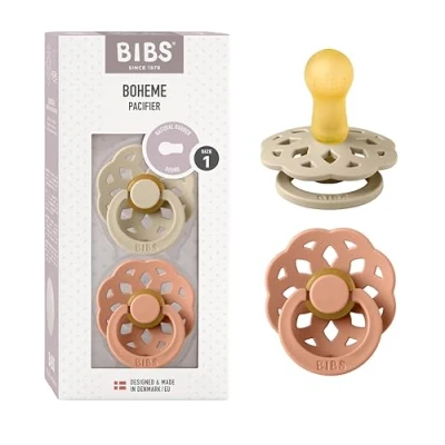 Bild av BIBS Boheme Latex Size 1 Vanilla/Peach 2 pack