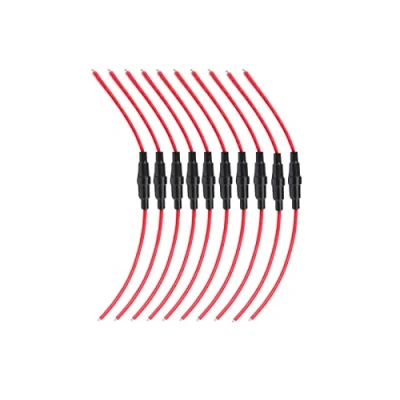 Bild av KOLACEN Bil Inline skruvtyp 5 x 20 mm AGC säkringshållare 18 Awg tråd (10 pack)
