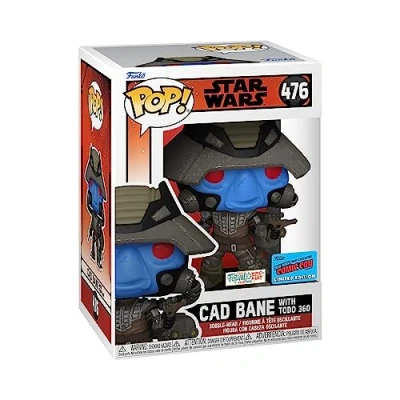 Bild av Funko Pop! Star Wars: Cad Bane med Todo (NYCC/Fall Con) The Bad Batch vinyl samlarfigur presentidé officiella handelsvaror leksaker för barn och vuxna TV fans