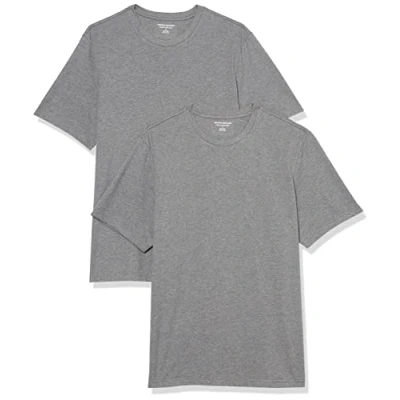 Bild av Amazon Essentials herr normal passform kortärmad rund hals t shirt, paket med 2, grå ljung, 4X Large stor lång