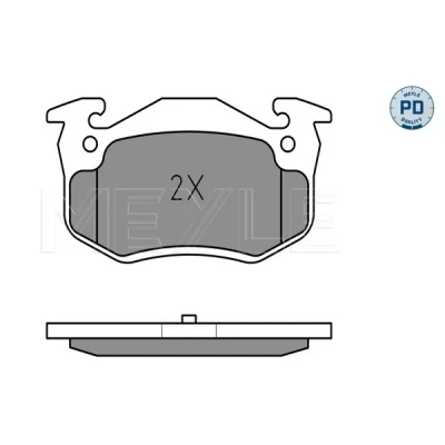 Bild av MEYLE 025 209 7311/PD Jeu de plaquettes frein PD Quality Essieu arrière préparé pour indicateur d&#039;usure avec tôle anti bruit
