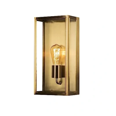 Bild av Konstsmide Utomhusvägglampa Carpi, mässing, bredd 20,5 cm