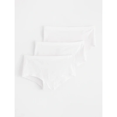 Bild av Lindex Brief Hipster Solid 3 PACK Briefs för barn, Storlek: 128, White