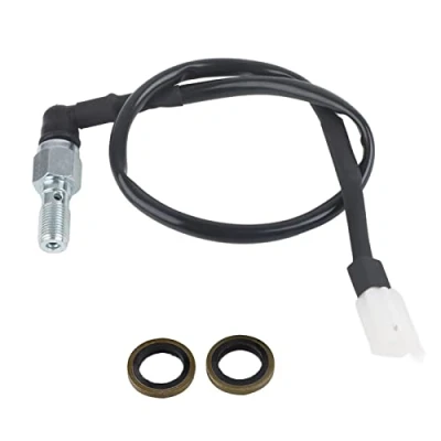 Bild av hydraulisk bromsljusströmbrytare, universell bromstryckbrytare motorcyklar bakre bromsljusbrytare ihålig bult för motorcykel, skoter moppad dirt pit bike ATV (M10 x 1 mm)