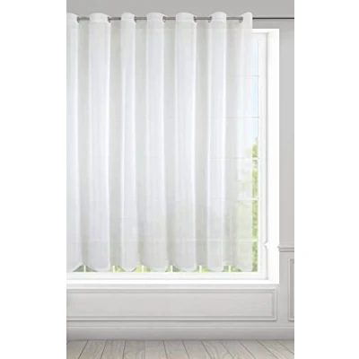 Bild av gardin voile släta transparenta öljetter transparent hög kvalitet sovrum vardagsrum elegant ädel