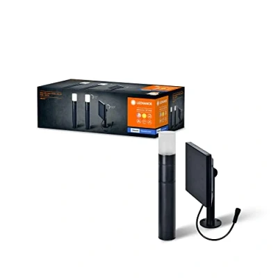 Bild av LEDVANCE SMART+ trädgård Bluetooth solstrålkastare &amp; stigljus, varmvitt ljus (3000K), kan användas utan ström, upp till 6,5 timmar vid 100 % ljus, IP44 skydd, svart