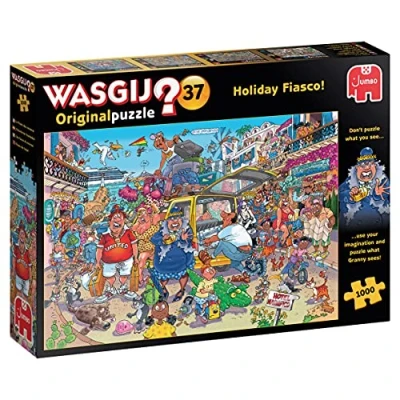 Bild av Jumbo Wasgij Original Vakantiefiasco Pussel för barn, Storlek: One Size, Multi coloured