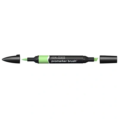 Bild av Winsor &amp; Newton 0204210 penselmärkpennor (för ritningar, kalligrafi, design och layouter, randfri ritning med kil penselspets) äpple