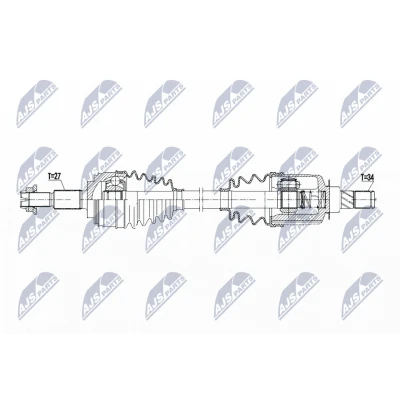 Bild av NTY NPW RE 202 Arbre de transmission Essieu avant gauche