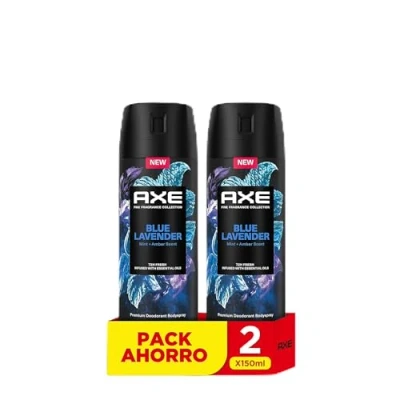 Bild av Axe Spraydeodorant för män, blå lavendel, premium doft 150 ml, 2 stycken