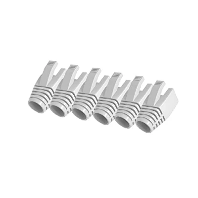 Bild av 50 Pcs Cat7 Cat7A Cat8 Strain Relief Boot, RJ45 Plug Connector Cover Modular Network Cap Cable Boots, White