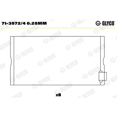 Bild av Vevstakslager GLYCO 71 3572/4 0.25mm
