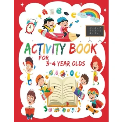 Bild av Activity Book For 3 4 Year Olds: Mazes, Spot The Difference, Math Puzzles,Tracing Numbers, Letters, and More