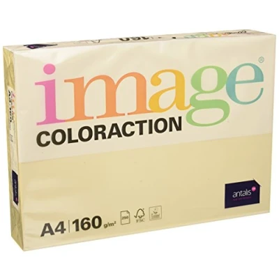 Bild av Bild Coloraction Dune färgat kopieringspapper DIN A4, 210 x 297 mm, 160 g/m² färgglatt träfritt skrivarpapper för kopiatorer 250 ark gräddvit