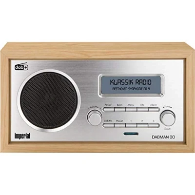 Bild av Imperial Dabman 30 Digital Radio (DAB +/DAB/FM, Aux In, inkl. Strömförsörjning) Naturlig/Silver