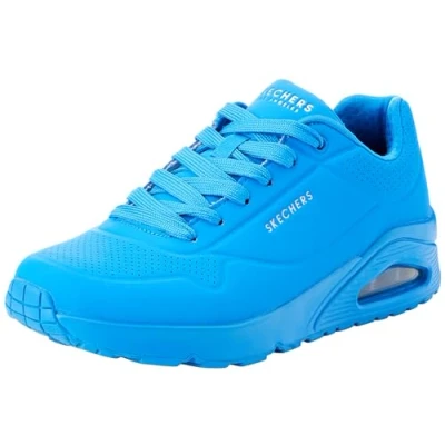 Bild av Skechers Uno Stand on Air Trainers för män, Blå Durabuck nät, 40 EU