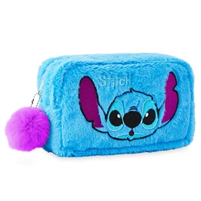 Bild av Disney stitch toalettväska väska sminkväska resetillbehör förvaring fåfänga presentidé flicka tonåring dam Musse, Plyschblå, Taille unique