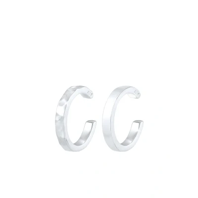 Bild av Elli 2 PACK Earcuff Basic Örhänge silvercoloured, Storlek: One Size, Silver coloured