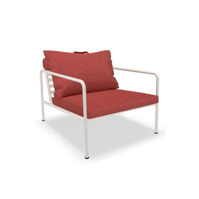 Bild av HOUE AVON Lounge Chair Trädgårdsstol Scarlet/Muted White H58 x W81 D99 SH39 cm