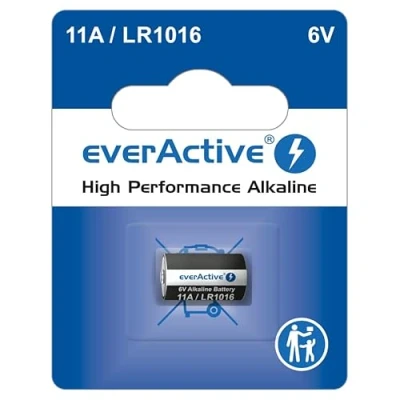 Bild av everActive 11 A/LR1016/MN11 fjärrkontrollbatteri för bil 6 V, alkaliskt batteri, lång hållbarhet, 1 styck blisterförpackning
