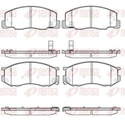 Bild av REMSA 0636.04 Jeu de plaquettes frein Essieu avant contact signal d&#039;usure inclus TOYOTA: Previa / Estima I, Liteace Van, Minibus