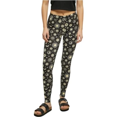 Bild av Urban Classics SOFT AOP Leggings, Storlek: XS, Blacksun
