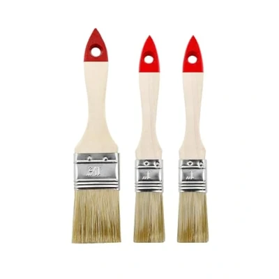 Bild av M7 Set med 3 platta borstar 1,5&quot;, 2x1&quot; Serie 01 för renoveringsmålning Fungerar användning av färger och lacker Jämn täckning Naturborst