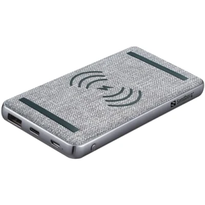 Bild av Sandberg powerbank 1 000 PD 20 W + trådlös Qi kompatibel snabbladdning med 10 mAh 15 dubbel laddning reservbatteri USB C, A bärbar mobilladdare