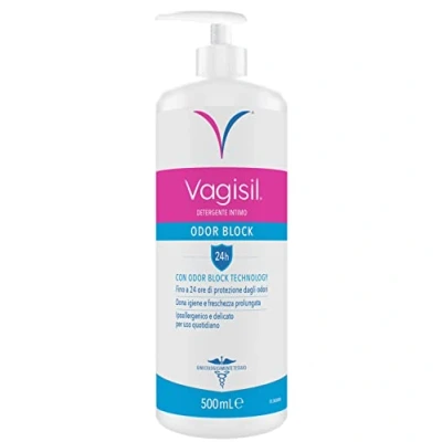 Bild av Vagisil uppfriskande underkläder för kvinnor, Odor Block, daglig intim vård, damunderkläder, fräschhet, med aloe vera, 24h luktskydd, 500 ml