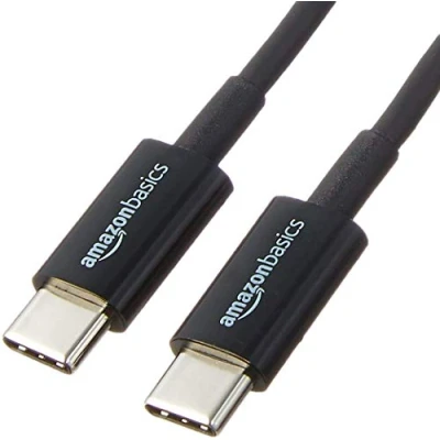 Bild av Amazon Basics snabbladdningskabel, USB C till 2.0, 480 Mbit/s, IF certifierad, för Apple iPhone 15, iPad, Samsung Galaxy, surfplattor, bärbara datorer, 0,9 m, svart