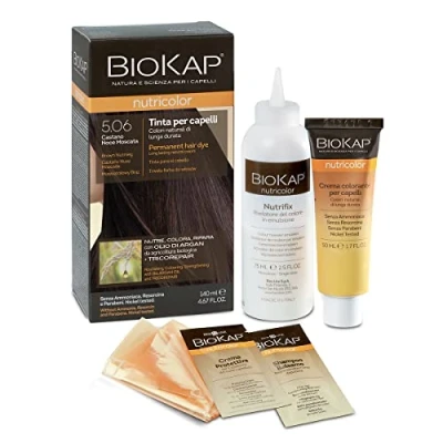 Bild av BIO KAP Nutricolor, ammoniakfri hårfärg, näring, färg och reparation, 5,06 muskotbrun, 140 ml