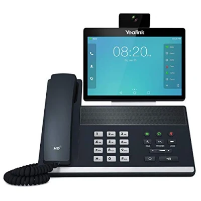 Bild av Yealink VP59 IP videotelefon med digital kamera, Bluetooth interface nummerpresentation IEEE 802.11a/b/g/n/ac (Wi Fi) / 4.2 5 vägs samtalsförmåg SIP, SIP v2, SRTP klassiskt grå