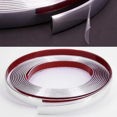 Bild av RECAMBO prydnadslist krom mångsidig, flexibel och självhäftande 14 mm x 5 m