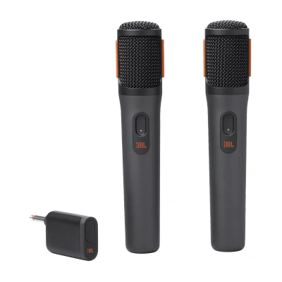 Bild av JBL Partybox digitala trådlösa mikrofoner för högtalare, trådlös dongel, 2,4 GHz anslutning, 20 timmars batteritid, svart