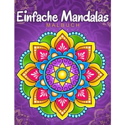 Bild av Einfache Mandalas: Malbuch mit einfachen Mandala Mustern für Kinder oder Erwachsene.
