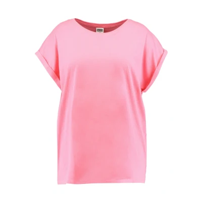 Bild av Urban Classics Curvy Ladies Extended Shoulder TEE Tshirt bas, Storlek: 3XL, Pinkgrapefruit