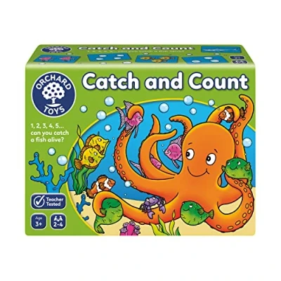 Bild av Orchard Toys Catch and Count Game, Practise Counting, A Fun Number Counting Game for Children Age 3+, Educational Toy