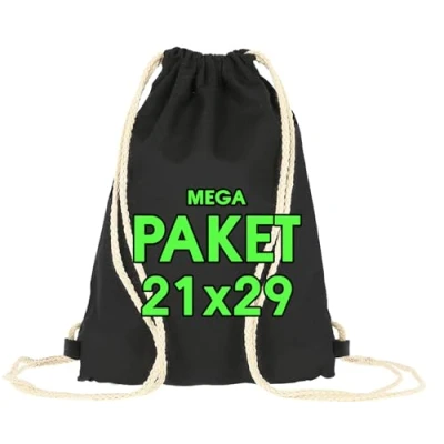 Bild av ELES VIDA Bomullsväska för barn, 21 x 29 cm liten sportväska ryggsäck i tygväska, väska, juteväska Oeko TEX® certifierad tygväska
