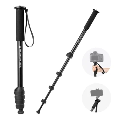 Bild av K&amp;F koncept monopod för kamera, 63 tum aluminiumfotografi kompakt med 5 sektionshöjd, lätt resedonod DSLR lastkapacitet 10 kg/22 lbs, MS16