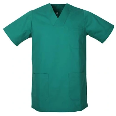 Bild av MISEMIYA Scrub Top Unisex Scrubs Medicinsk uniform V ringad tunika 817, gRÖN, XS