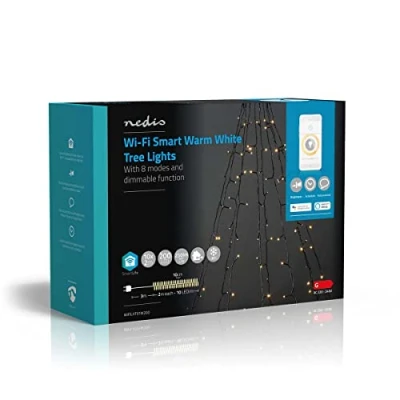 Bild av Nedis SmartLife LED dekorativ träd varmvit 200 lysdioder utomhus rörelsemönster 10 x 2m Android/IOS