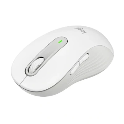 Bild av Logitech Signature M650 L Den normalstora, trådlösa musen för stora händer, 2 års batteri, tysta klick, anpassningsbara sidoknappar, Bluetooth, PC/Mac/flera enheter/Chromebook Vit