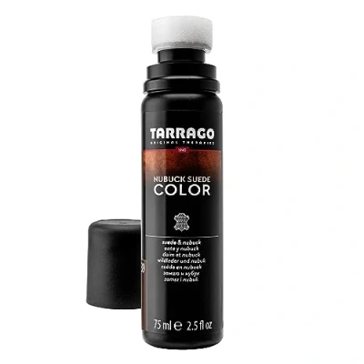 Bild av Tarrago Nubuck Suede Color 75 ml Färgförnyare för mocka och nubuckskor Markera skornas färger, ger näring skydd Med appliceringssvamp, brun,